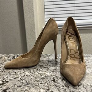 Sam Edelman Nude Suede Danna Heels Size 10 - New W/O Tags